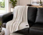 Handmade Cashmere Throw Blanket, 100% Himalayan Pure Undyed, Ivory, Cozy Sofa or Bed Throw, Luxury Home Decor, Ethically Made in India