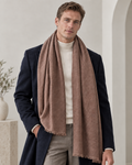 Mocha Brown Cashmere Shawl - Handmade Unisex Wrap