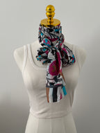 100% Silk Scarf, Boho Paisley Print, Lightweight, Artisan Handcrafted in India Wrap