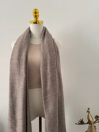 Cashmere Shawl - Soft Mocha, Handcrafted in Kashmir