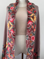 Floral-patterned fabric on a white background