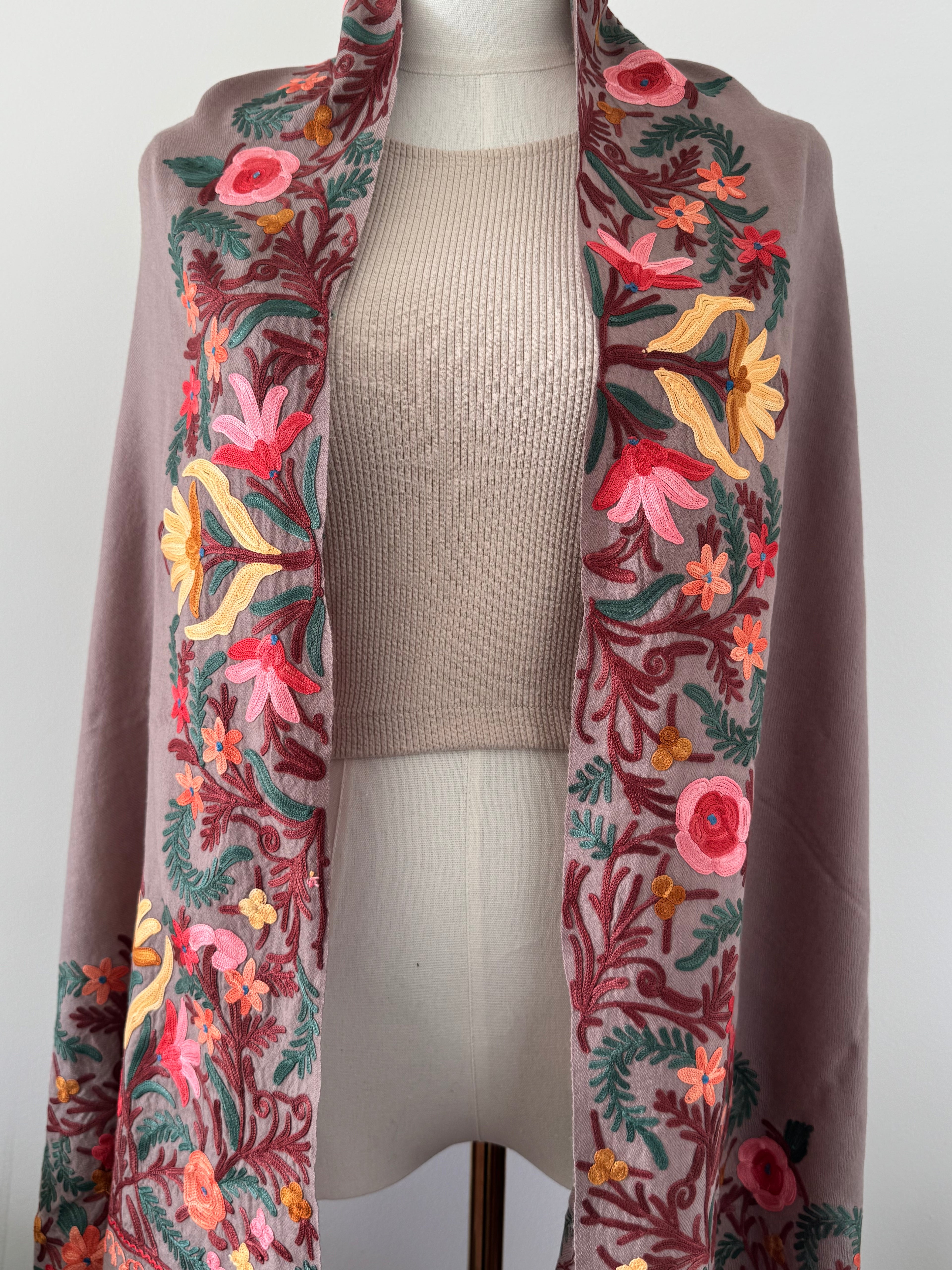 Floral-patterned fabric on a white background
