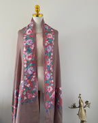 Floral-patterned fabric on a plain background