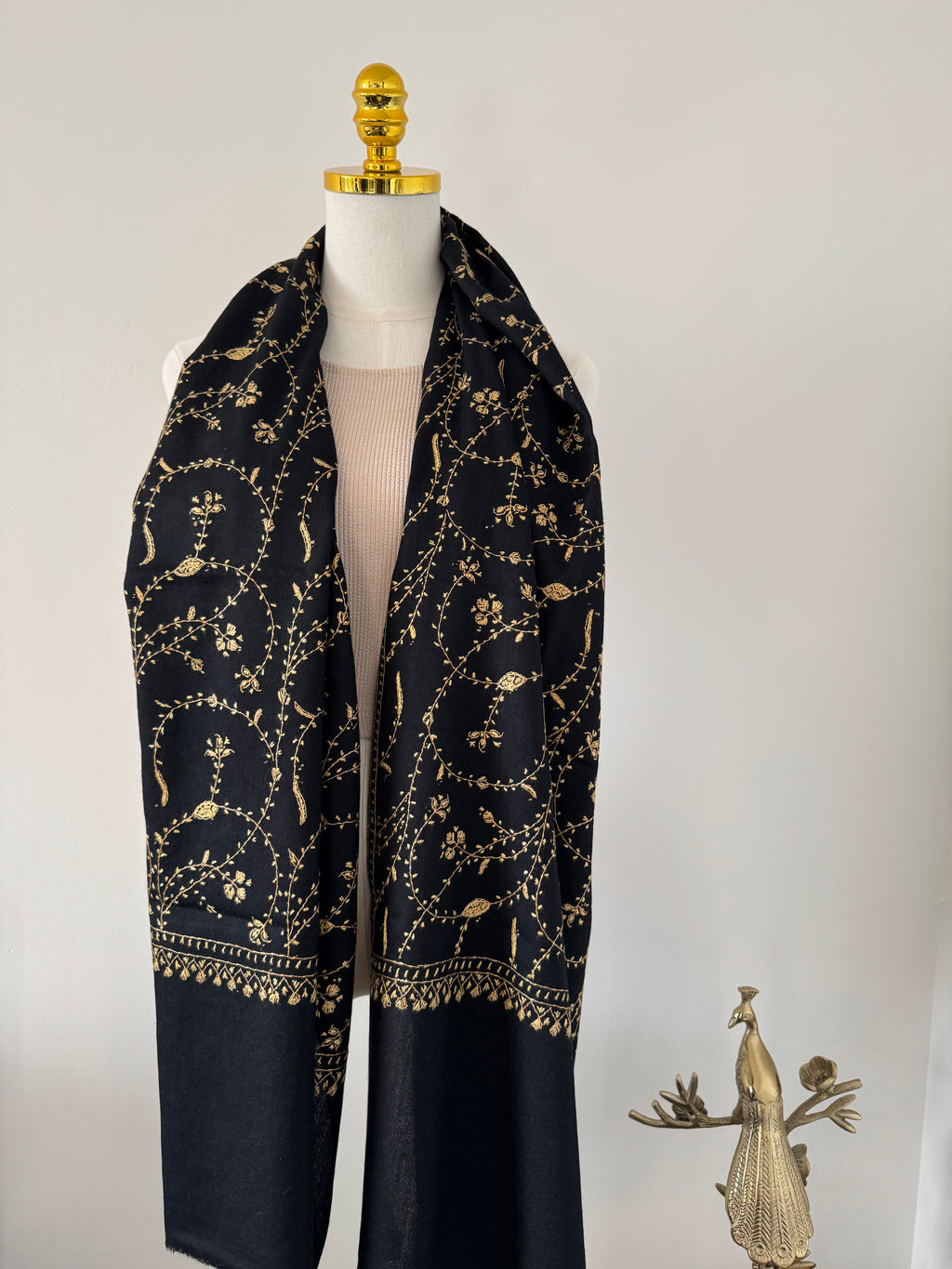 Decorative shawl on a white background