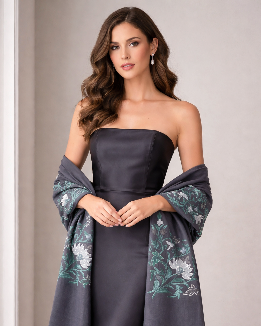 gray shawl