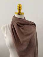 Mocha Brown Cashmere Shawl - Handmade Unisex Wrap