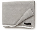 Gray Cashmere Throw Blanket | Handmade in Kashmir