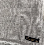 Gray Cashmere Throw Blanket | Handmade in Kashmir