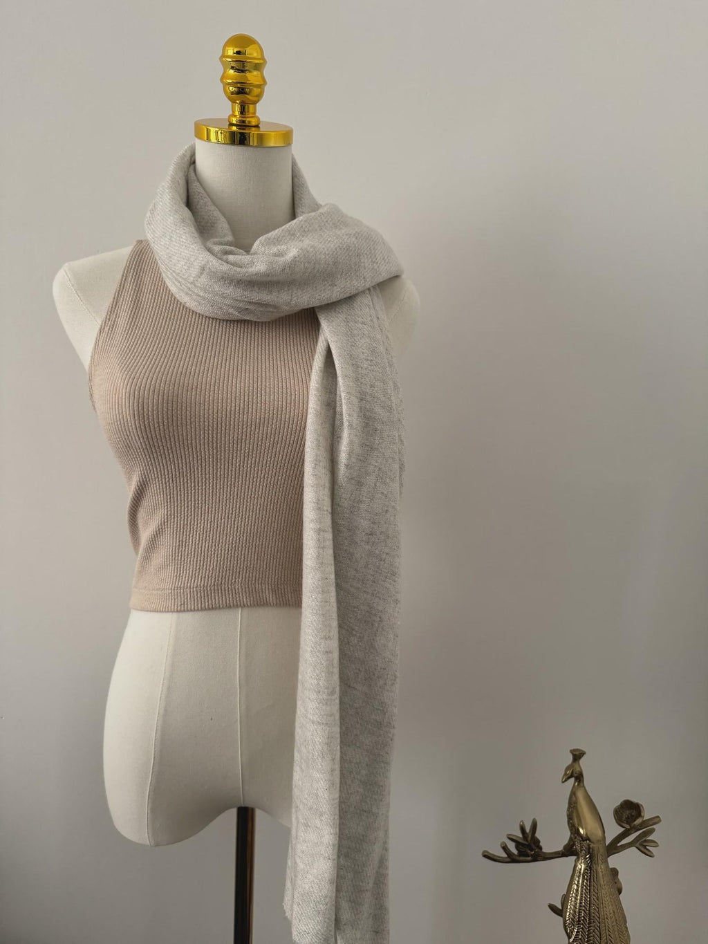 Handcrafted Cashmere Wool Shawl, Unisex, Light Gray, Eco-Friendly, Natural Undyed, Artisan Made, Luxury Travel Wrap, Father's day Gift