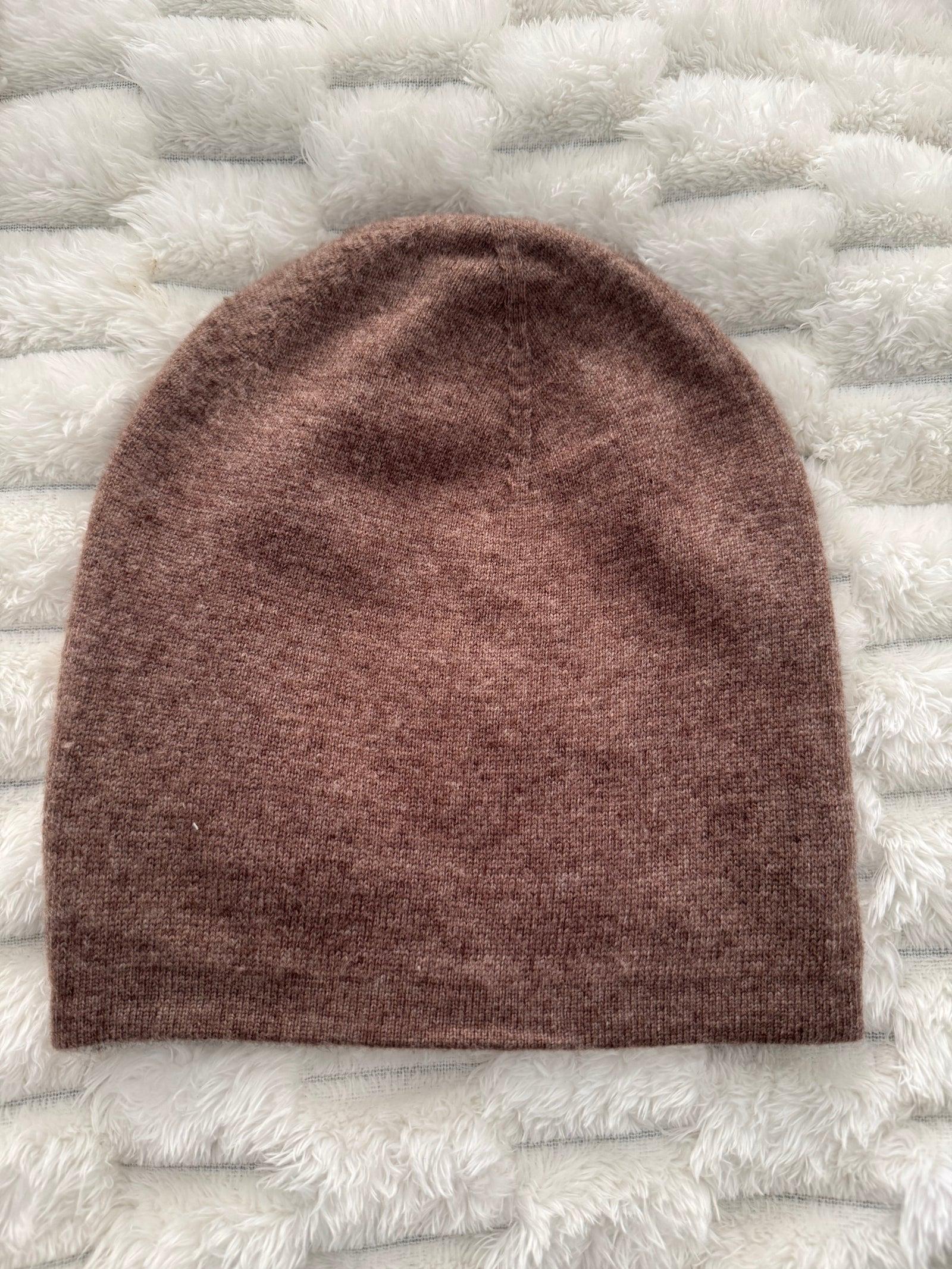 Unisex 100% Cashmere Beanie for kids, teens, small head,Reversible Luxury Knit Hat, Handmade Kashmir Wool, Natural Undyed, Eco-Friendly Gift