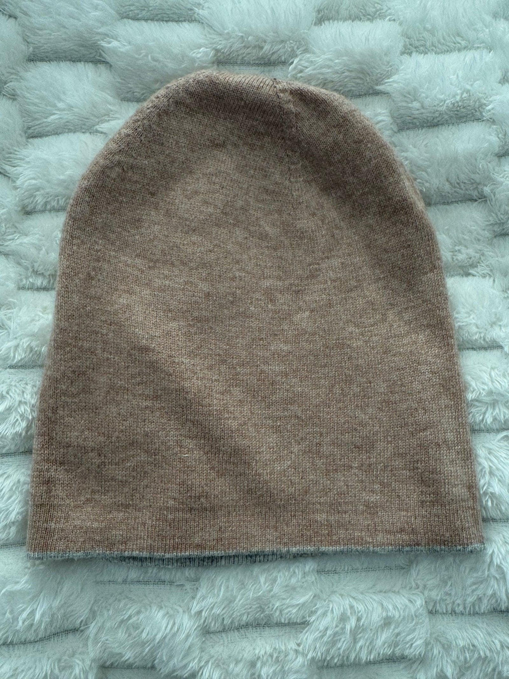 Unisex 100% Cashmere Beanie for kids, teens, small head,Reversible Luxury Knit Hat, Handmade Kashmir Wool, Natural Undyed, Eco-Friendly Gift