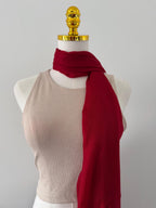 Handmade 100% Pashmina Cashmere Shawl, Featherlight Ultra-Soft, Wedding Wrap, Handwoven by Artisans, Luxury Scarf, Scarlet Red, Authentic