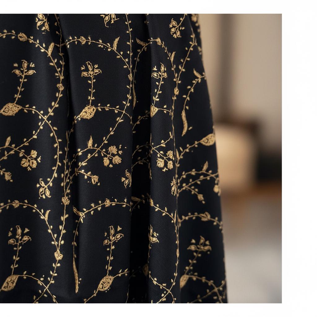 100 % Pashmina Wedding Shawl, Black & Gold, Sozni Hand Embroidery, Handwoven, Kashmir Wrap, Wedding Guest, Bridal Stole, Mother of the Bride