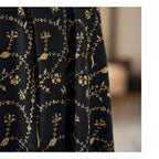 Pashmina Shawl – Authentic Kashmiri, Black & Gold, Handwoven with Sozni Embroidery