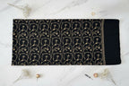 Pashmina Shawl – Authentic Kashmiri, Black & Gold, Handwoven with Sozni Embroidery