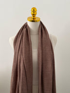 Handcrafted Cashmere Wool Shawl, Unisex, Mocha, Eco-Friendly, Natural Undyed, Artisan Made, Luxury Travel Wrap, Father's day Gift