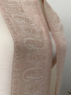 Cream Ivory Pashmina Shawl - Blush Sozni Embroidery