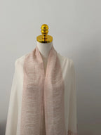 Cream Ivory Pashmina Shawl - Blush Sozni Embroidery